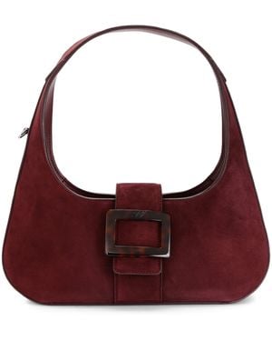 Roger Vivier Mini Suede Belle Vivier Shoulder Bag - Purple
