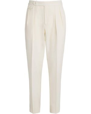 Polo Ralph Lauren Wool Tuxedo Trousers - White