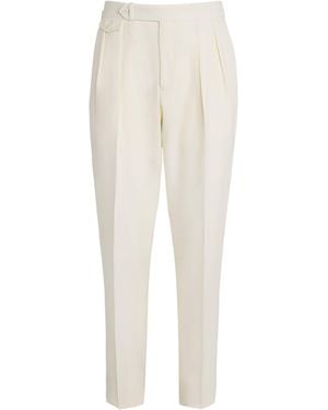 Polo Ralph Lauren Wool Tuxedo Trousers - White
