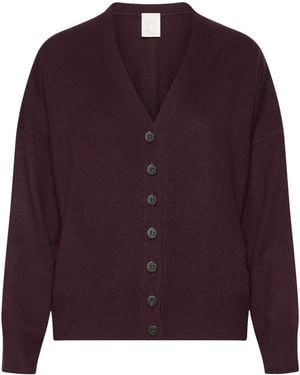 Marella Cashmere V-Neck Cardigan - Purple