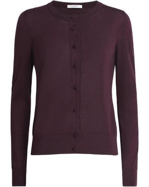 Adam Lippes Cashmere-Silk Worth Cardigan - Purple