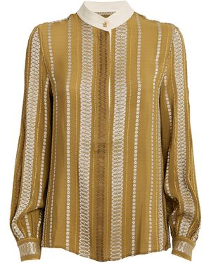 Zeus+Dione Zeus+dione Silk Hera Shirt - Green