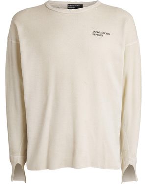 Enfants Riches Deprimes Distressed Logo Long-Sleeve T-Shirt - White