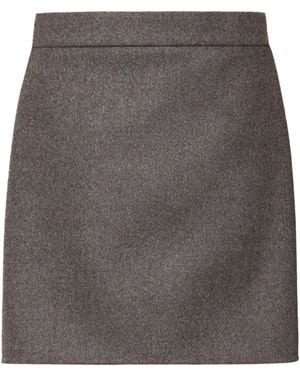 Max Mara Virgin Wool Mini Skirt - Grey