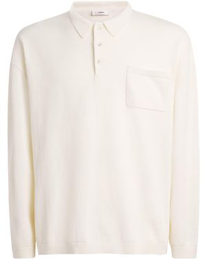 Commas Cotton-Cashmere Polo Jumper - White
