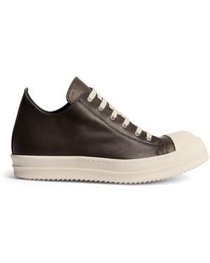 Rick Owens Leather Classic Low-Top Trainers - Brown