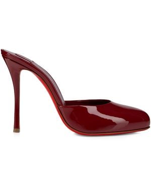 Christian Louboutin Dolly Mule 100 Patent Mules - Red