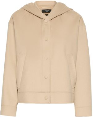 Weekend by Maxmara Virgin Wool Hooded Coat - Natural