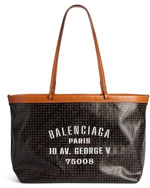 Balenciaga Medium Coated Canvas Select Tote Bag - Black