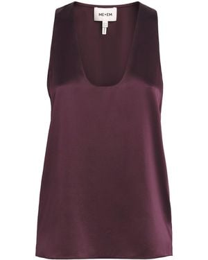 ME+EM Silk Satin Tank Top - Purple