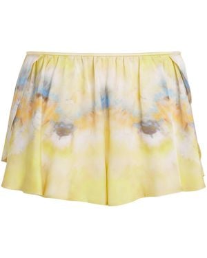 Zimmermann Silk Alchemy Micro Shorts - Metallic