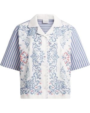 Claudie Pierlot Cotton Embroidered Shirt - Blue