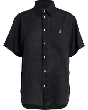 Polo Ralph Lauren Linen Oversized Shirt - Black