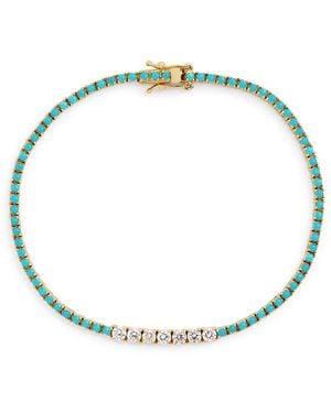 Jennifer Meyer Diamond And Four-Prong Tennis Bracelet - Metallic