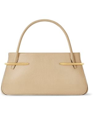 Givenchy Medium Leather Pinch Top-Handle Bag - Natural