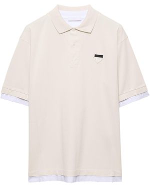 Prada Cotton Layered Polo Shirt - White