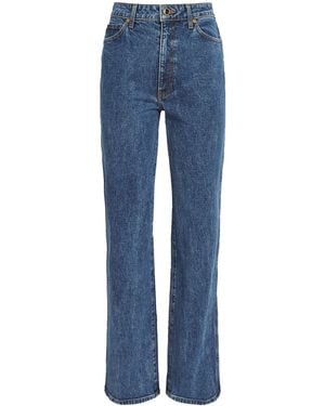 KHAITE Stretch-Denim Danielle High-Rise Jeans - Blue