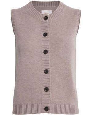 Harrods Cashmere-Cotton Jumper Vest - Brown