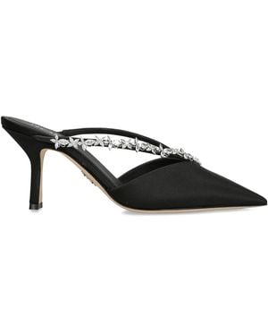 Rodo Satin Kayla Heeled Mules 75 - Black