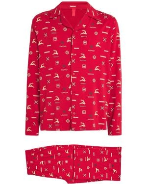 Skims Jersey Sleep Pajama Set - Red