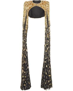 Jenny Packham Embellished Sharona Cape - Black