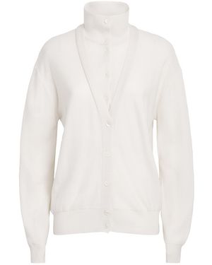 Source Unknown Layered Fabbie Cardigan - White