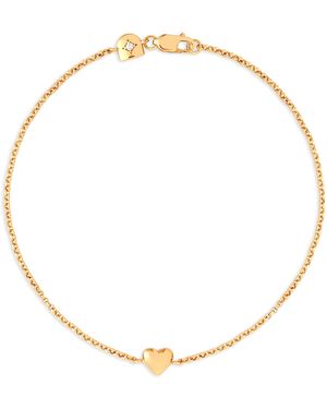 Astrid & Miyu Plated Love Heart Charm Bracelet - Metallic