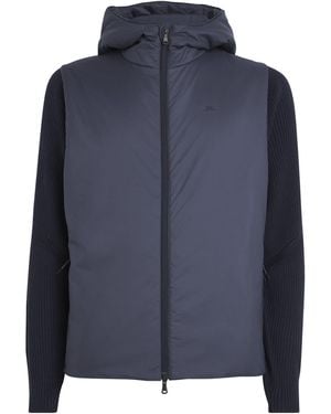 J.Lindeberg Thierry Hybrid Knit Hoodie - Blue