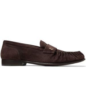 Jimmy Choo Ellis Suede Loafers - Brown