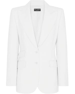 Dolce & Gabbana Single-Breasted Blazer - White
