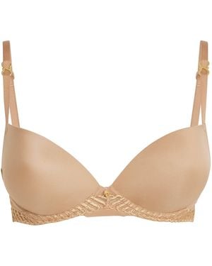 Aubade Sheer Emotion Moulded Plunge Bra - Natural