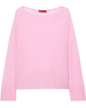 MAX&Co. Wool-Blend Boat-Neck Sweater - Pink