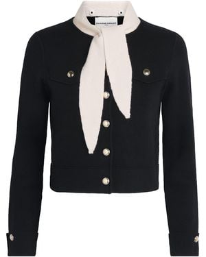 Claudie Pierlot Wool-Cotton Scarf Cardigan - Black