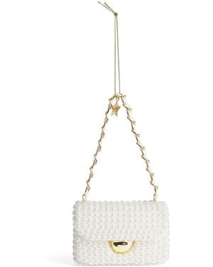 Harrods Faux Pearl Bag Tree Decoration - White