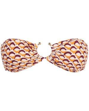Melissa Odabash Strapless Printed Byron Bikini Top - Pink