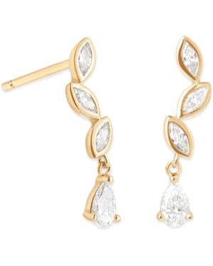 Astrid & Miyu And Diamond Earrings - Metallic