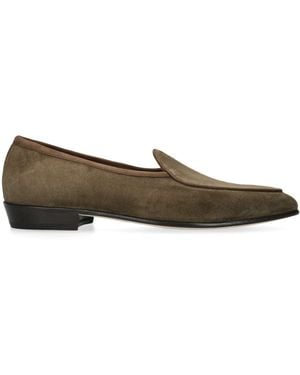 Baudoin & Lange Suede Sagan Classic Loafers - Green