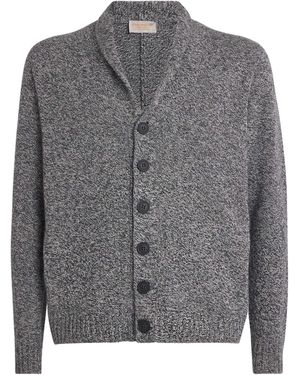 John Smedley Eco Cashmere Shawl Collar Rockford Cardigan - Gray