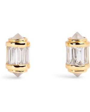 SHAY And Diamond Ripple Stud Earrings - Metallic