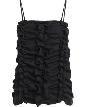 BITE STUDIOS Organic Wool Ruched Top - Black