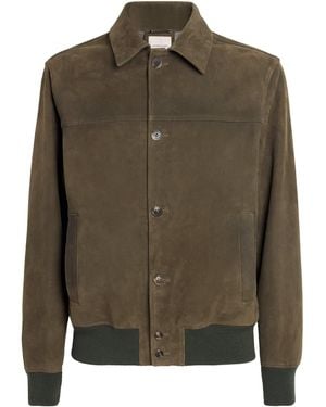 Jacob Cohen Suede Trucker Jacket - Green