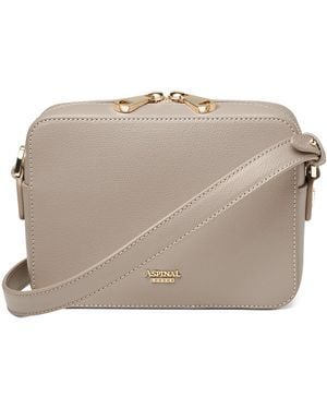 Aspinal of London Leather Slot Weave Camera Bag - Grey