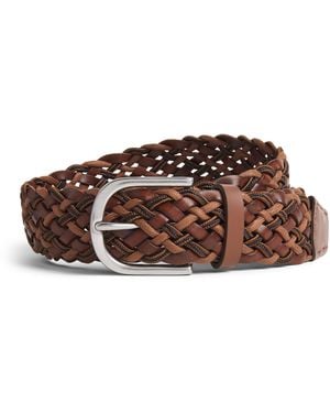 Paul Smith Leather Braided Belt - Brown