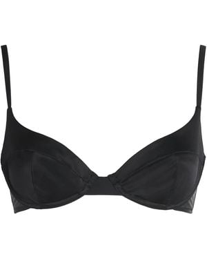 Kiki de Montparnasse Stretch-Silk Tous Les Jours Demi Bra - Black