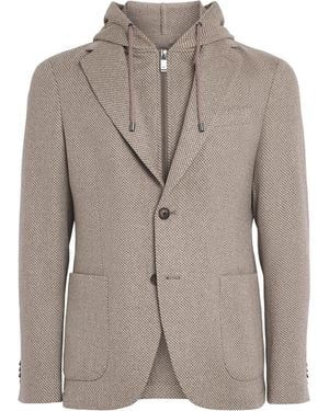 Pal Zileri Wool-Cashmere Scooter Overcoat - Grey