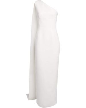 Rachel Gilbert One-Shoulder Clara Gown - White