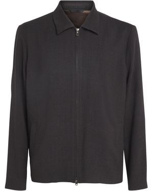Sunspel Wool-Blend Harrington Jacket - Black
