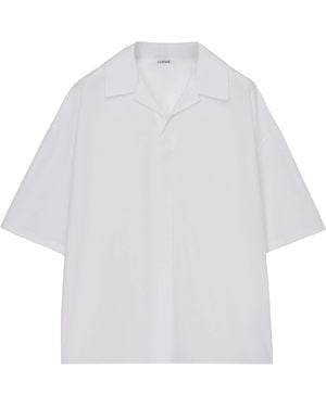 Loewe Cotton-Blend Short-Sleeve Shirt - White
