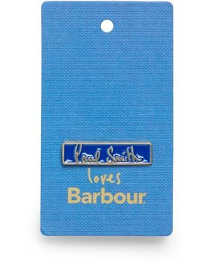 Barbour X Paul Smith Logo Pin Badge - Blue