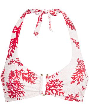 Heidi Klein U-Bar Halterneck Scala Bikini Top - Red
